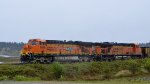 BNSF 6111, 25th Anniversary Heritage unit with BNSF 6141, leading a loaded unit coal train W/B approaching the 112th Street crossing
